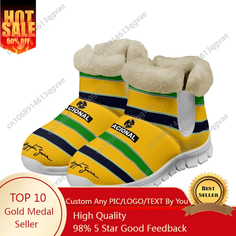 アイルトン・セナ-スノーブーツ-メンズ-レディース-ティーンエイジャー-シューズ-保温-高品質-カップル-スポーツ-カスタム-スニーカー