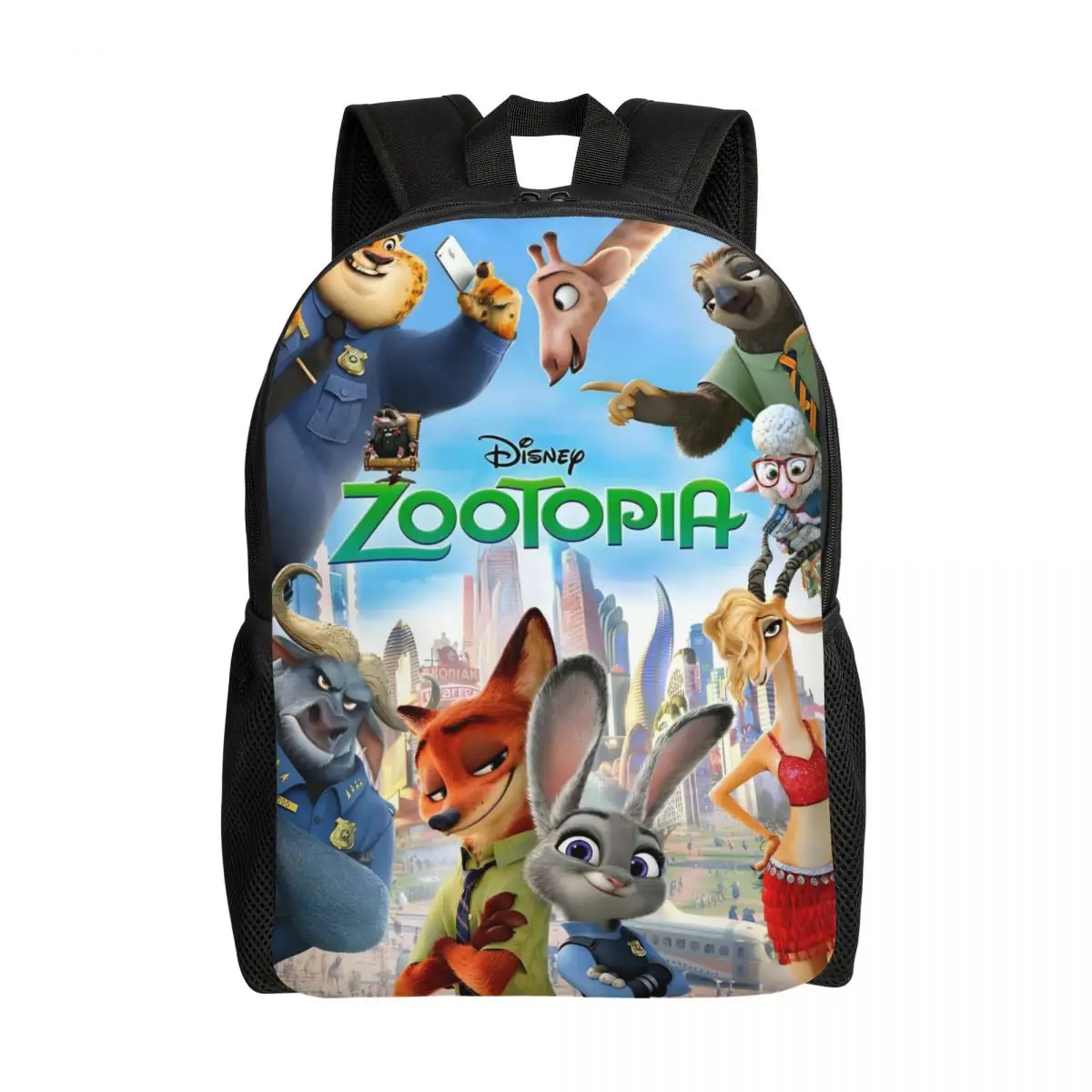 

Custom Zootopia Classical Anime Laptop Backpack Men Women Basic Bookbag for College School Students Cute Cartoon Bags