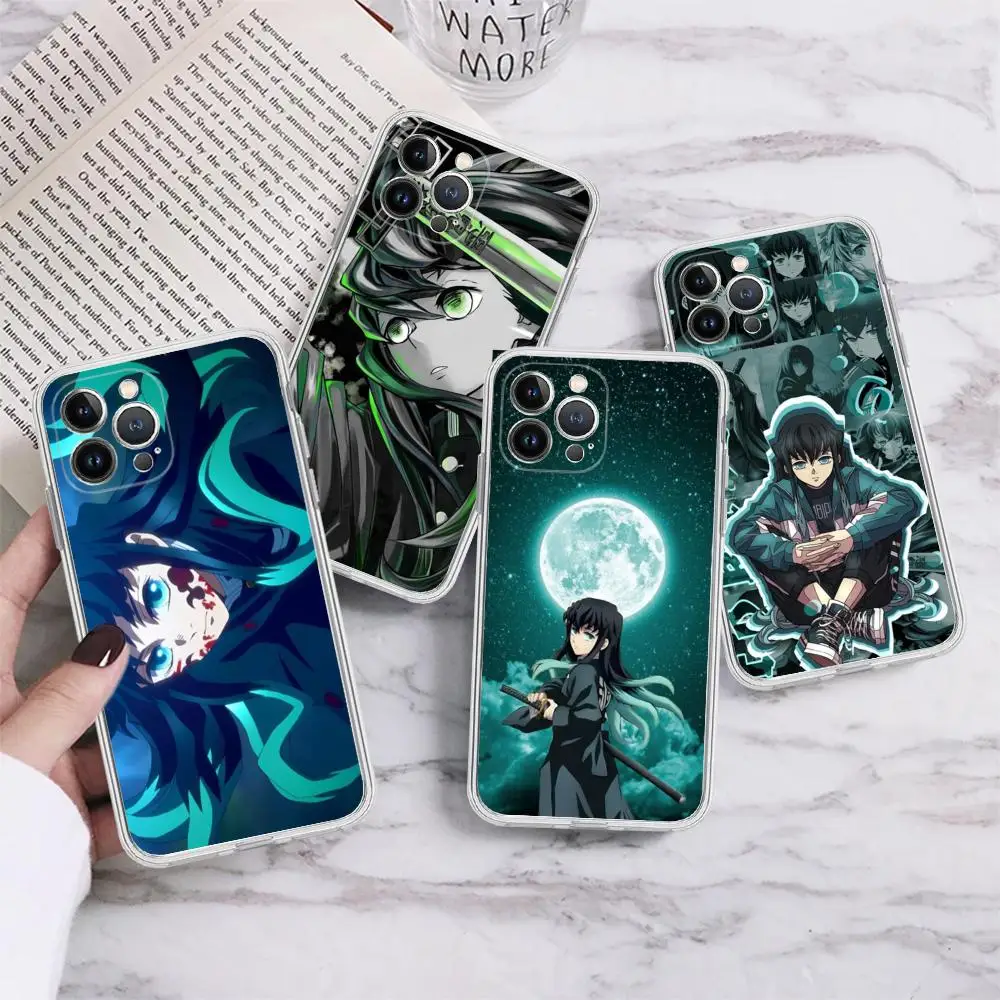 Muichiro T-Tokito Anime Phone Case For IPhone 15 14 13 12 Mini 11 Pro XS Max X XR SE 6 7 8 Plus Soft Silicone Cover