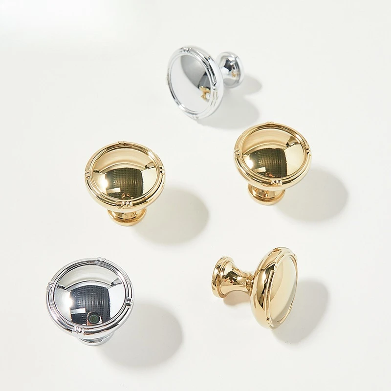 2pcs Brass Elegant Golden/Silvery Crown Drawer Pulls for Cabinets Handles / Luxury Shoe Box Drawer Cabinet Wine Bar Knob 31mm