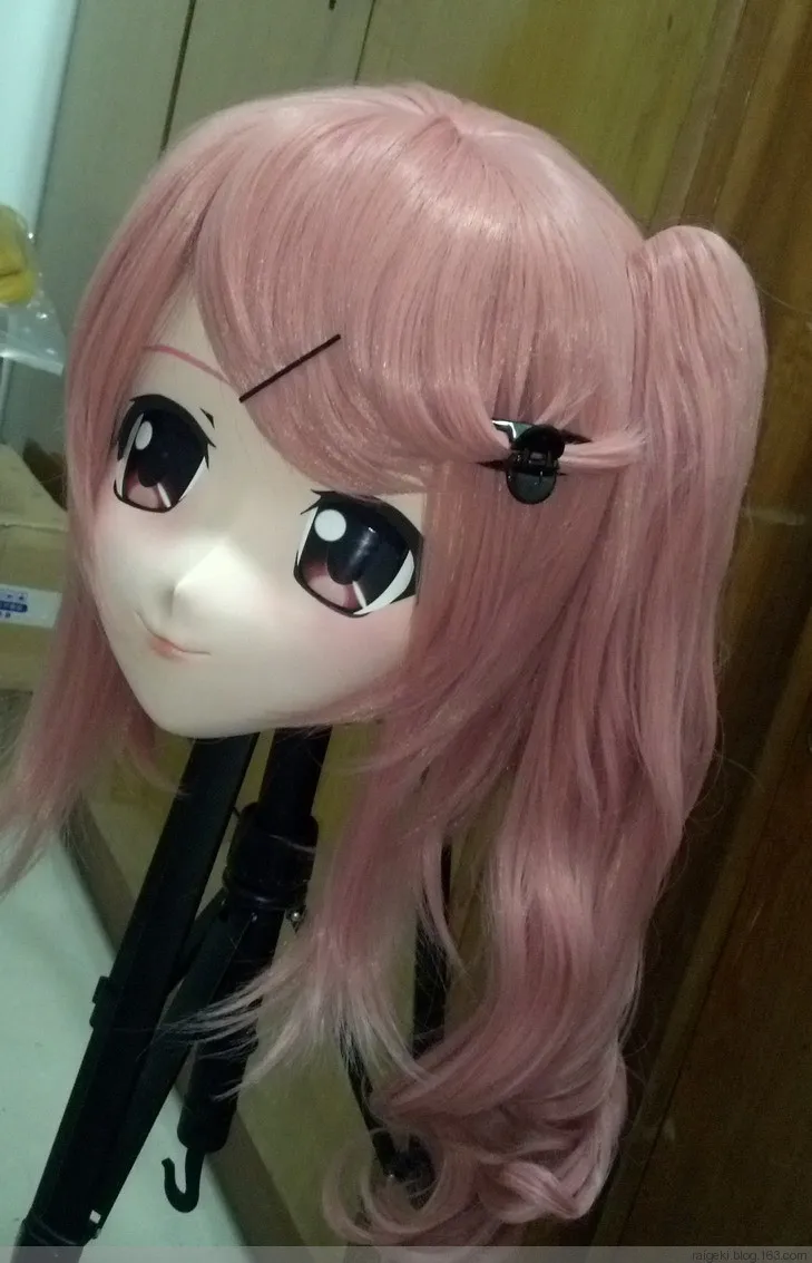 (KM9149) traje cruzado de resina hecho a mano para mujer dulce chica Cosplay japonés Animegao juego de rol máscara de Kigurumi