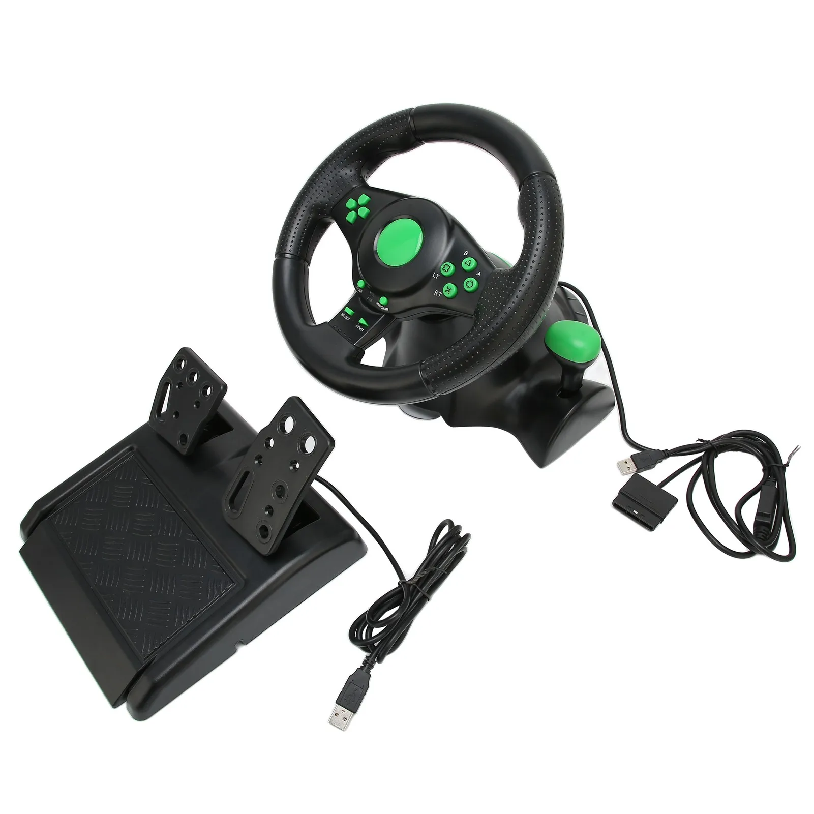 PC Racing Wheel Game Steering Wheel 180 Degree Car Racing Driving Wheel with Pedal for XBOX 360/PS3/PS2/PC Racing Game view 5