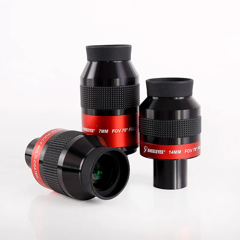 1PC 70° FMC 7/14/22mm 1.25'' Flat Field Autofocus Ultra Wide Angle Eyepiece High-Power Astronomical Telescope Accessories