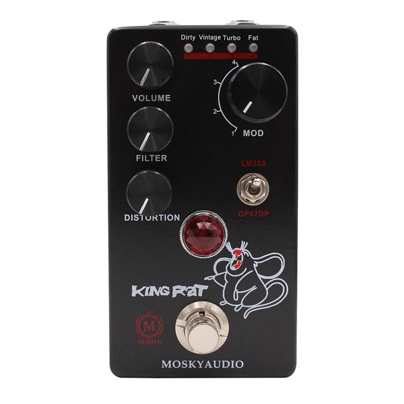 MOSKYAUDIO KING RAT Guitar Effects Pedal Distortion True Bypass Circuit Guitar Processor Accessories