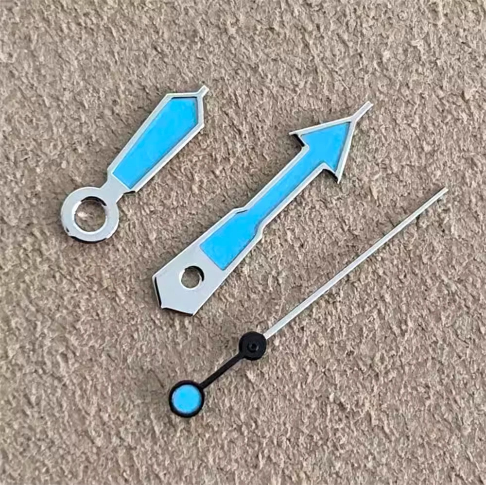 Pointeurs aiguilles de montre lumineuses vertes accessoires de montre multicolores pour mouvement NH35/NH36/4R/7S, aiguilles 8.5mm 12mm 12.5mm NH35