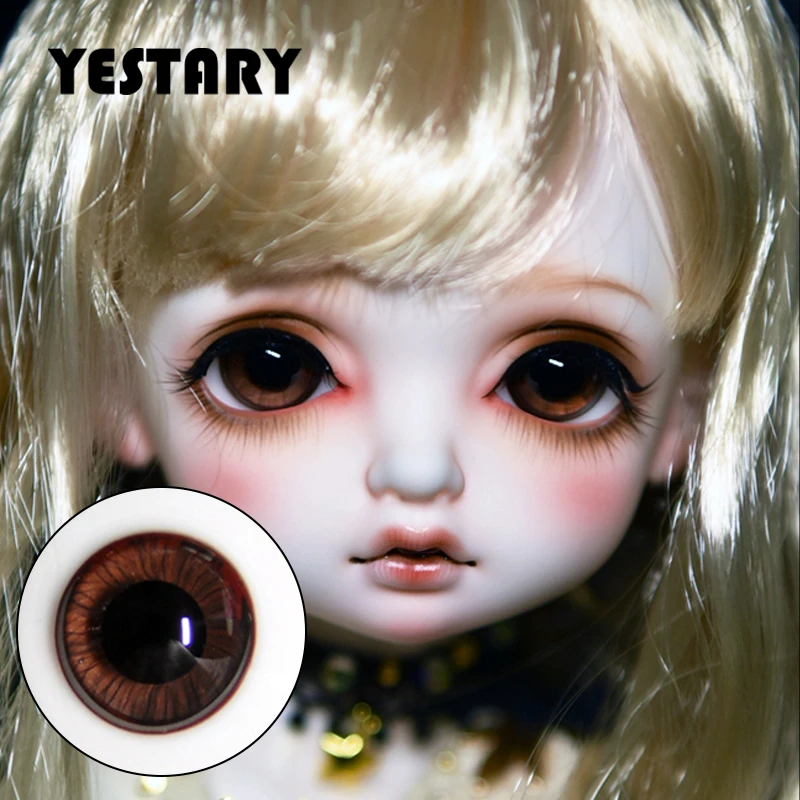 

YESTARY OB11 Doll Accessories Eyes For Toys BJD 1/3 1/4 1/6 Colored 10/12/14/16MM 3D Movable Glass Eyeballs Iris Eyes BJD Dolls