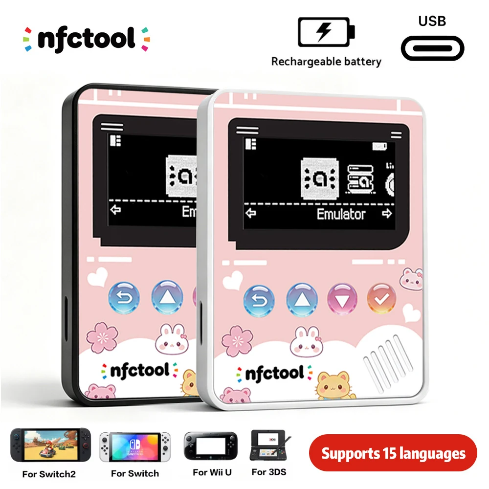 

Новый пользовательский OLED NFC-инструмент для эмулятора Amiibo Smart Emulator IC/NTAG215, Bluetooth-записыватель для Switch 2/Switch/3DS/Wii U, игровые аксессуары