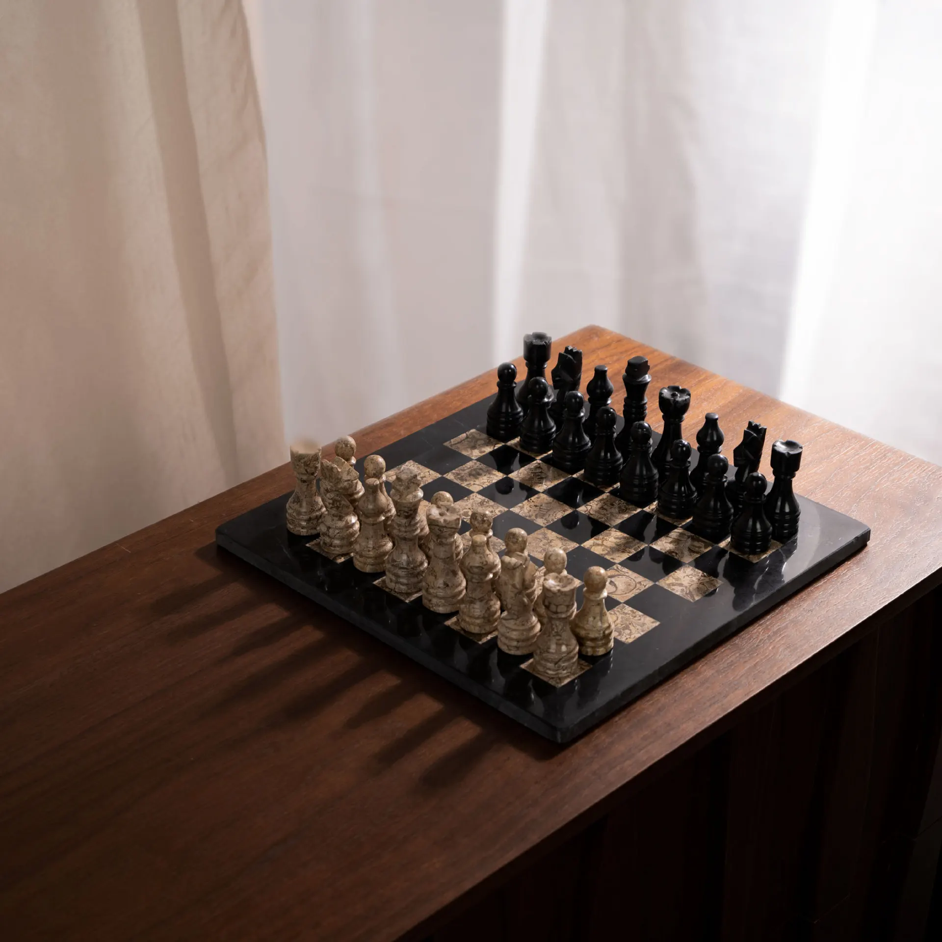 Natural jade chessboard antique handmade ornaments model room living room study desktop lattice chess