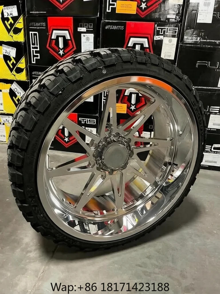 【Hot】ForgeX 22*14 24x14 26x14 26x16 Forged Truck Wheels 8x170 8x180 Deep Lip Polished Rims for F250 F350 for RAM 2500 for Silver