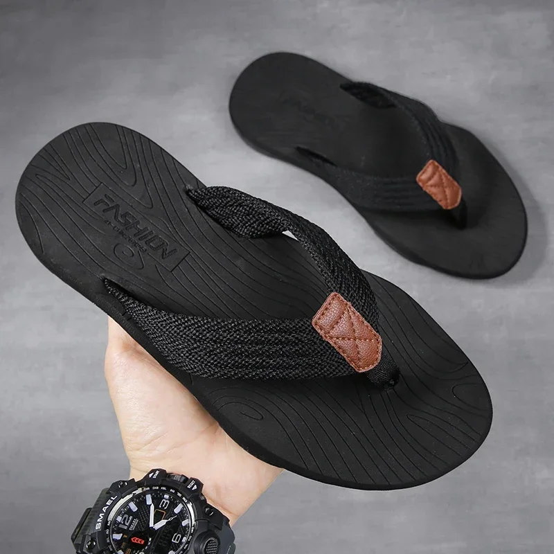 Men\'s Flip Flops Men Original Brands Shoes Soft Men\'s Slippers Walk Around Home Living Room Slippers Man 2024 Summer Shoes Sale