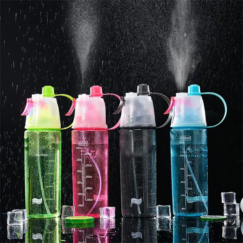 Newest Style Tea Bottle Large 600ML Design For Sport Safety PC Plastic Water Cup School Gift Use Cooling Spray Outdoor