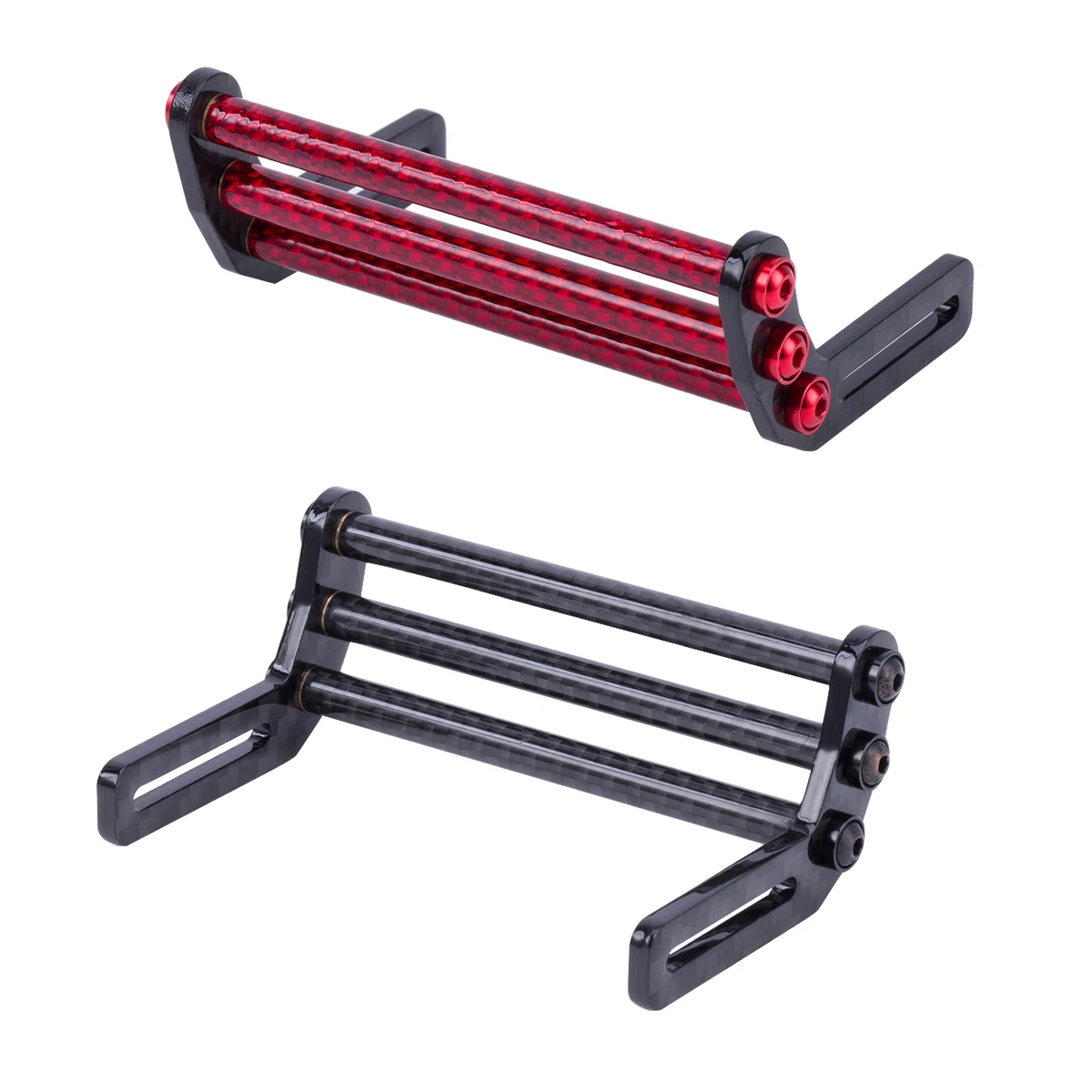 Parachoques delantero de fibra de carbono SCX10 con ángulo de acercamiento óptimo para 1/10 RC Crawler TRX4 LCG chasis Dodge Power Wagon Cab Cliffhange