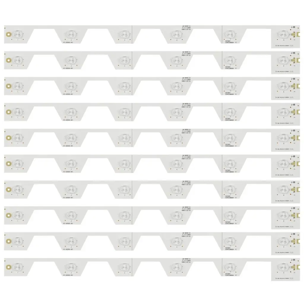 

10pcs LED bar for THOMSON 55FA3203 55FA3213 55UA6406 4C-LB5506-HR1 YH1 55HR330M06A1 TMT_55E5800_10X6 B55A858U D55A561U B55A658U