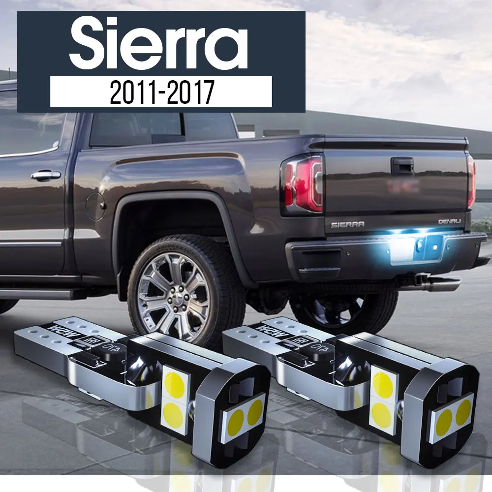 

2 шт. светодиодная лампа освещения номерного знака Canbus аксессуары для GMC Sierra 2011-2017 2012 2013 2014 2015 2016