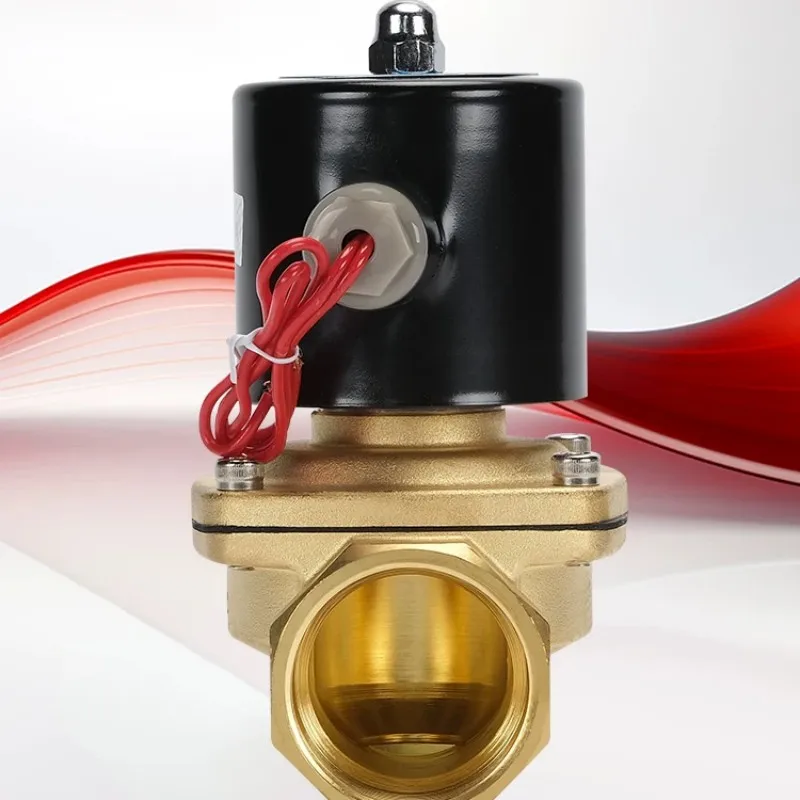 Normally Closed Solenoid Valve Copper Plated Water Valve 2W-025-08 2W-040-10 2W-160-15 2W-200-20 2W-250-25 AC220V DC24V DC12V