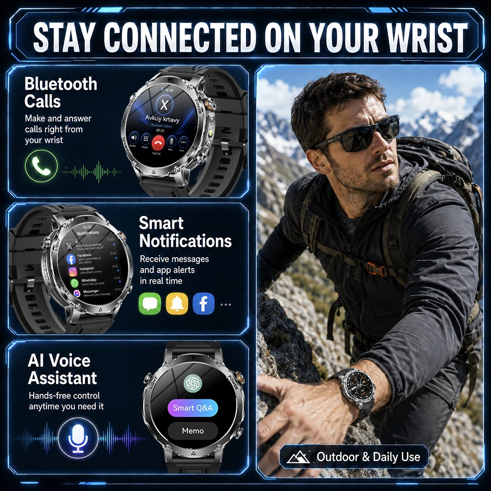 สมาร์ทวอทช์ผู้ชายรุ่นใหม่ปี 20 - Outdoor Adventure Reservations บทวิจารณ์และราคา