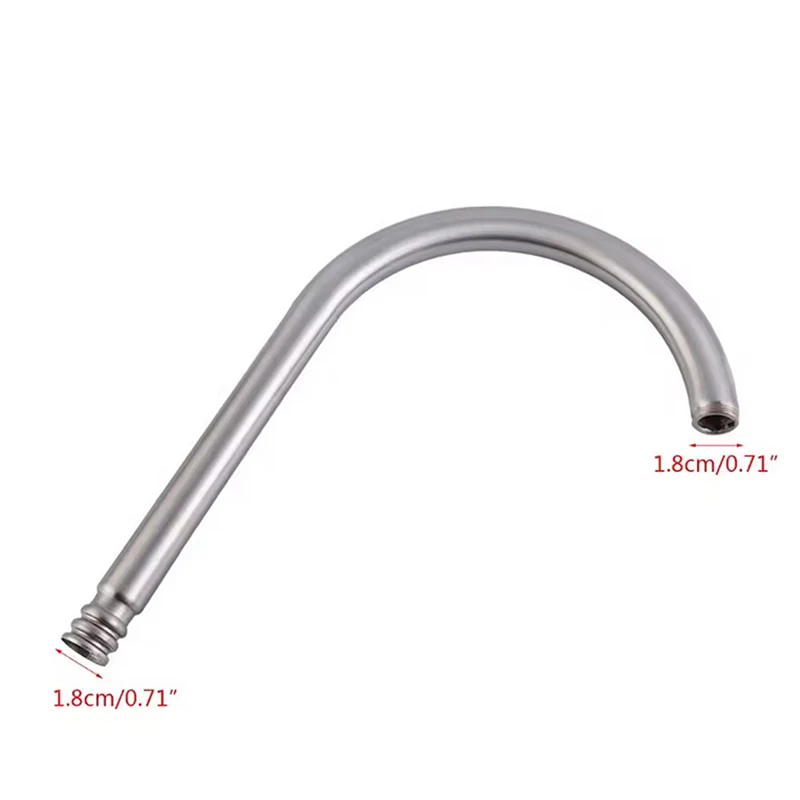 

1 Piece Kitchen Faucet Replacement Sink Faucet Spout 18mm Brushed Stainless Steel Faucet Outlet Pipe