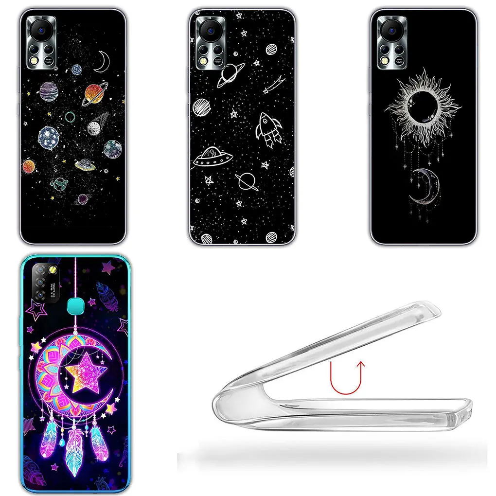 Moon Universe Galaxy Stars Sky Phone Cover Case for Motorola Moto G13 G14 G53 G54 G62 G72 G82 G84 Edge 40 neo pro Casing