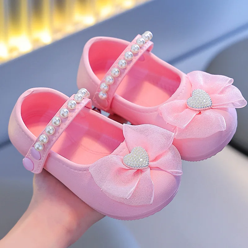 2026 Baby Mädchen Freizeitschuhe Kinder EVA-Schuhe mit Schleife Süße Niedliche Modische Prinzessinnen-Kinderschuhe für Hochzeitskleider und Partys Weiche Ballerinas – Detail 10