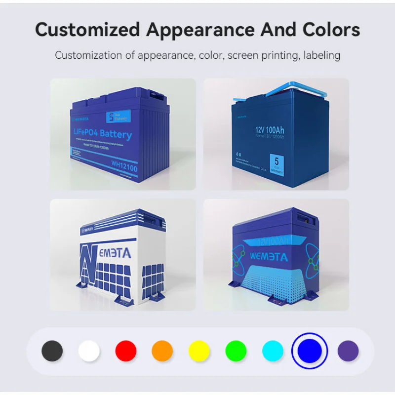 Customized 12V 24V 36V 48V Rechargeable Lifepo4 Storage Battery 50Ah 100Ah 200Ah 300Ah RV Marine Cart Lithium Battery