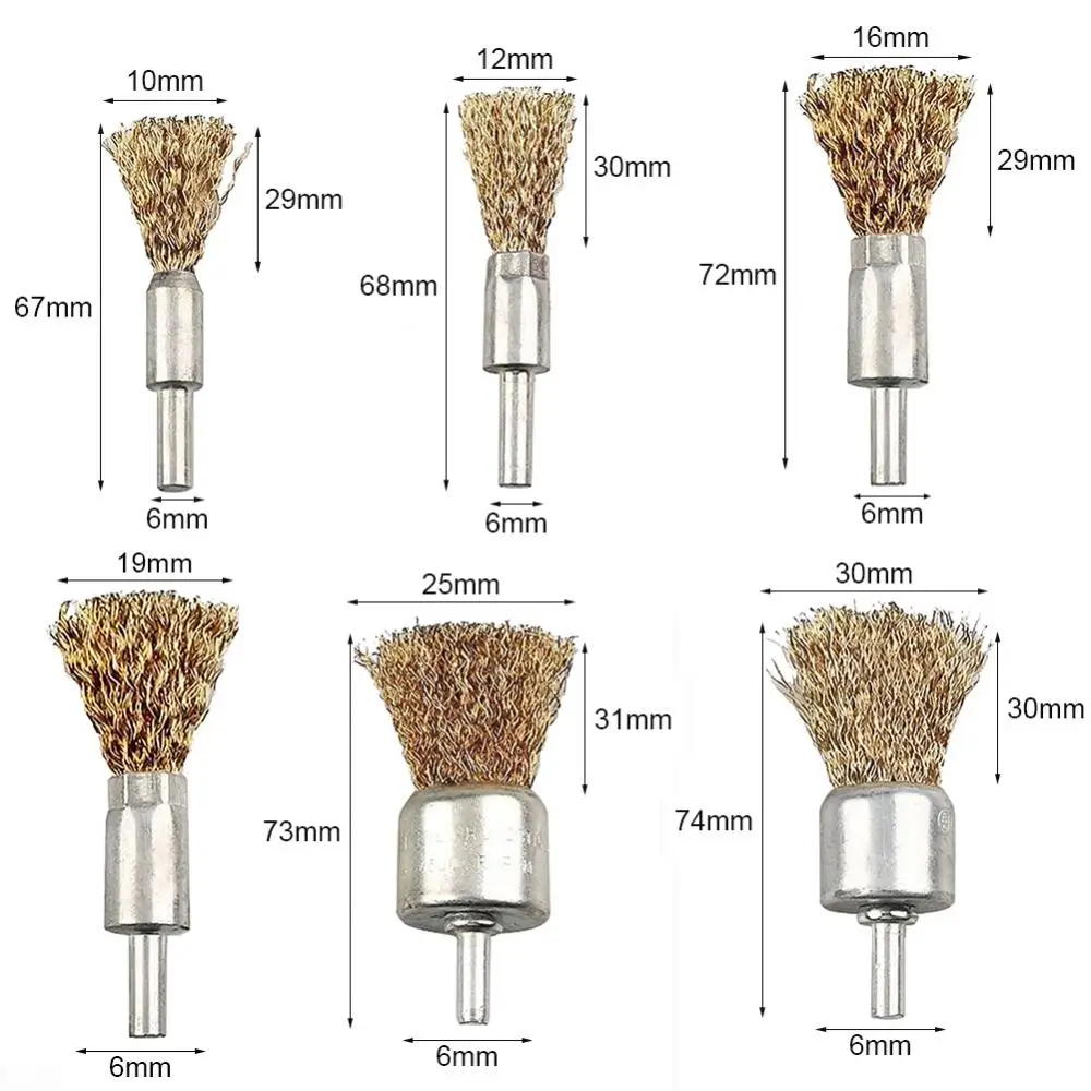 Staaldraad Borstel Metaal Roest Verwijdering Polijsten Borstelstaaf Roest Verwijdering Polijstwiel Verkoperd Staaldraad Borstelgereedschap