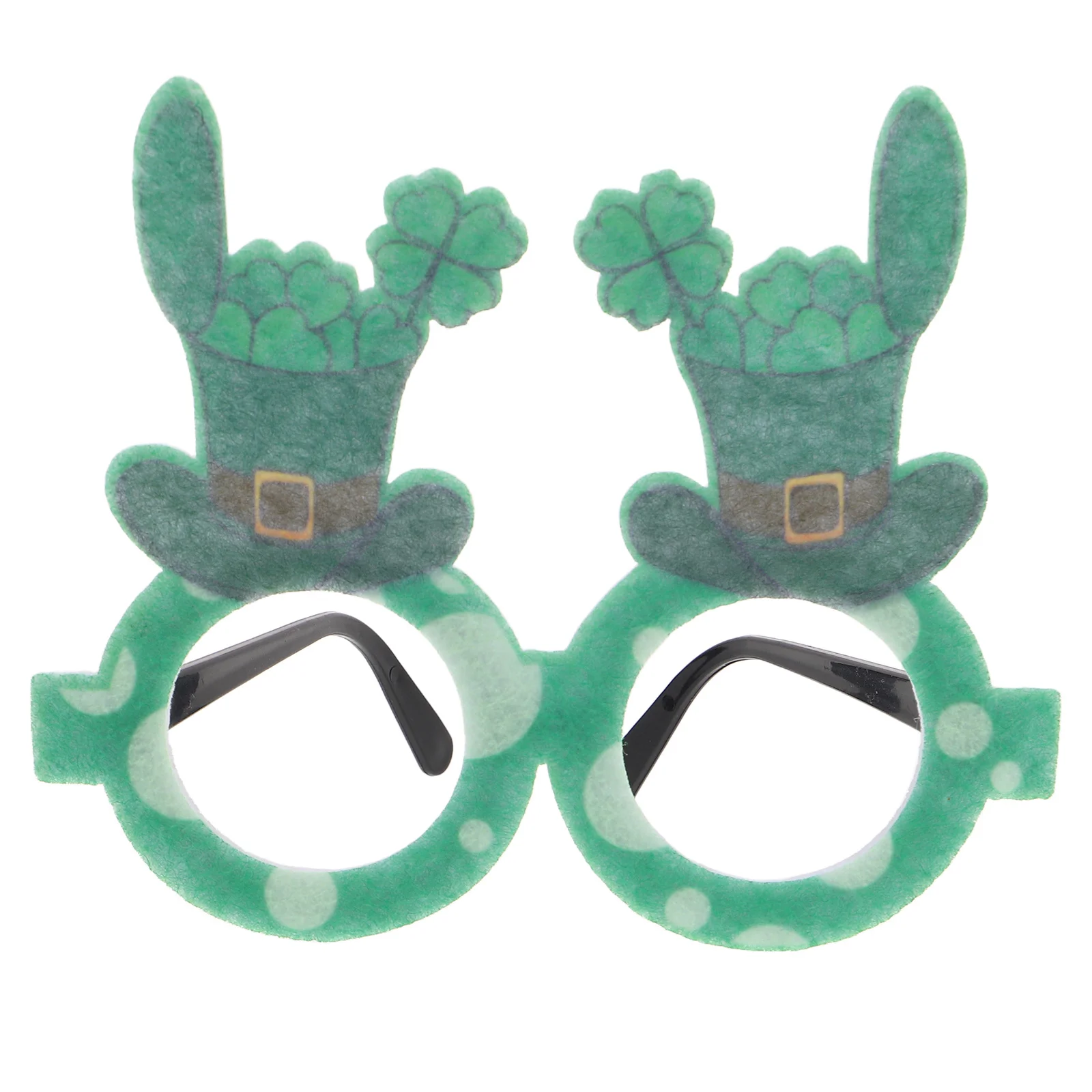 

St Patricks Day Shamrock Eyeglasses Irish Festival Glasses Creative Party Photo Prop Lightweight Party Eyewear Accessories