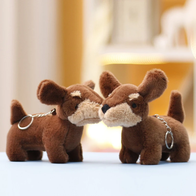 Cute Sausage Dog Plush Doll Keychain Bag Pendant Internet Celebrity Gift For Best Friend's Birthday Companion Gift For Women