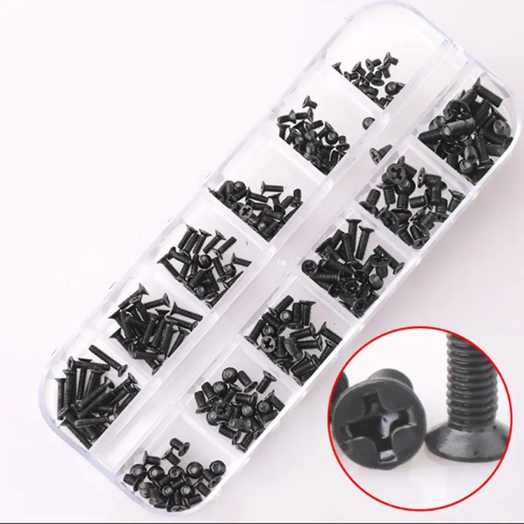 240pcs Metric Screw Set Assortment Kit HSS Steel Computer DIY Screws for Laptop Upgrades