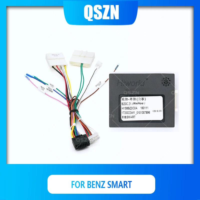 

QSZN Car Radio canbus Box BZOC Adaptor for Mercedes/Benz Smart Fortwo 451 2005-2010 Wiring Harness Cable Power cable Android