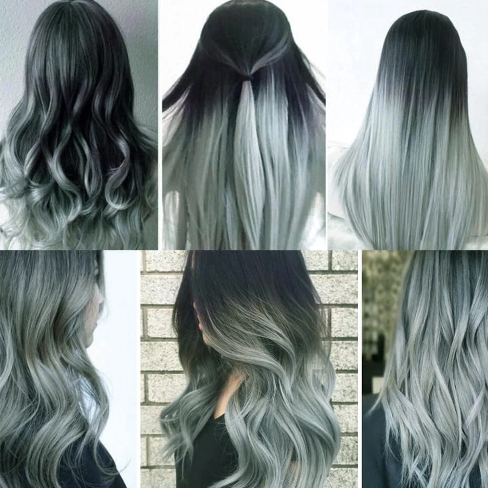 Veravicky Balayage Ombre T1B-Grey Color 50G Tape in Extensions Human Hair Machine Remy Skin Weft Natural Hair Extensions Tape in