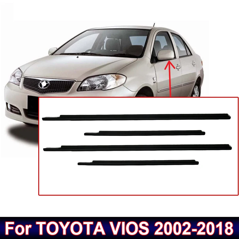 

Car Accessories New Auto Weatherstrip Window Seal Window Moulding Trim Car Door And Window Glass Seals For TOYOTA VIOS 2002-2018