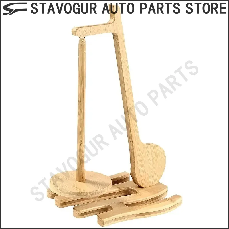 Wooden Rotating Yarn Spool Holder Stand Magnetic Base for Knitting Crochet Yarn Ball Storage Rack DIY Handmade Craft Tool