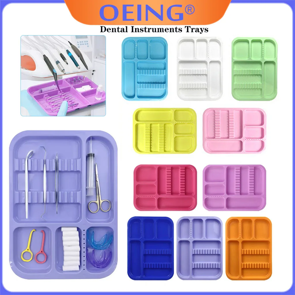 Dental Instruments Trays Tray Divided Placement Box Odontologia Separators Colorful Plastic Autoclable Dentistry Laboratory Tool