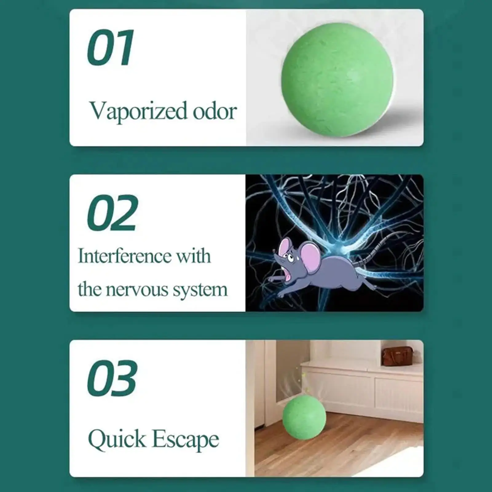 10pcsMint Smell Mouse Repelling Balls Keep Mice Out For House Peppermint Oil Mice Activity Discourager Tools