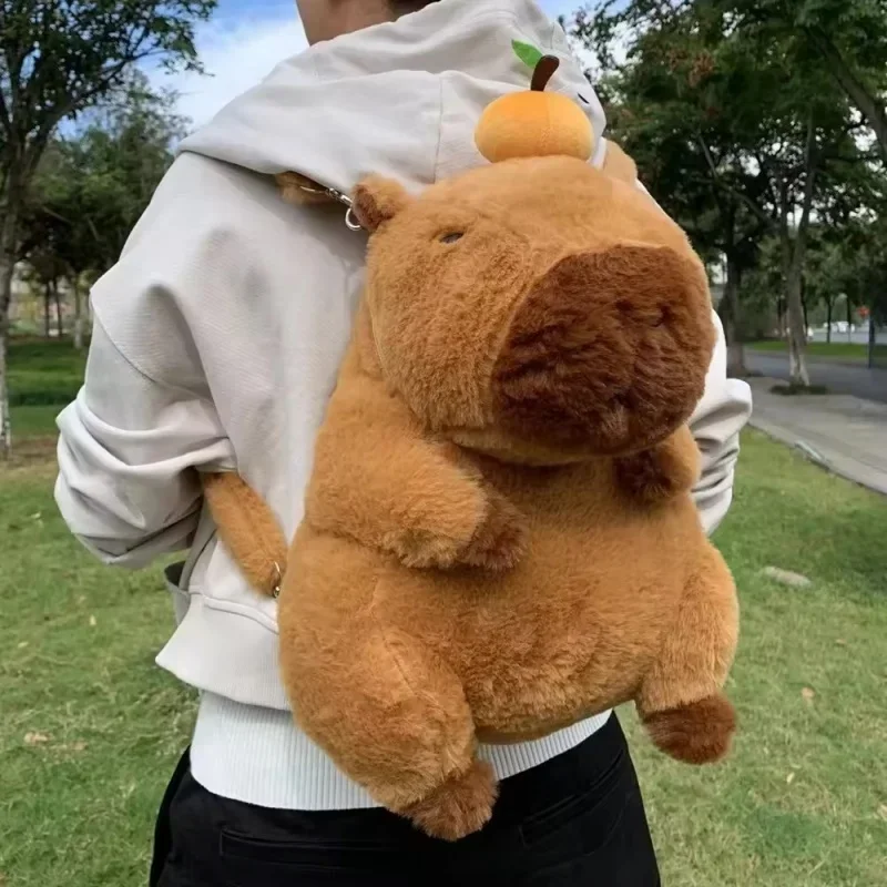 

Capybara Plush Backpack Kawaii Fashion Plushie Doll Fur Bag Children's Bag Shoulder Bag Mini Knapsack Bags Gifts for Girlfriend