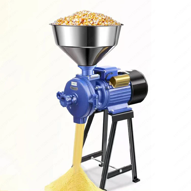 Multifunctional Household Grain Grinder Dry/Wet Electric Rice Flour/Corn/Soy Milk/Peanut Butter Rice Grinder