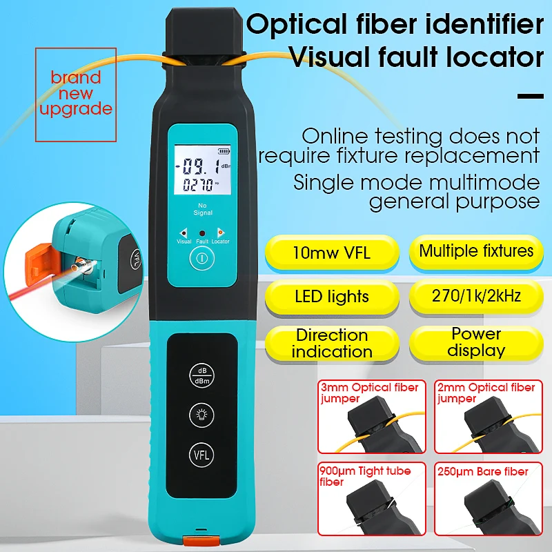 COMPTYCO AUA-40/C40 Fiber Identifier Live Fiber Optic Direction Identifier SM MM Optical Fiber Cable Tester Built in 10mw VFL