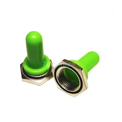 5pcs Waterproof Cover Rubber Cap Sealed Boot Dust Proof Green M12X0.75 12mm For Medium Toggle Switch KN3C