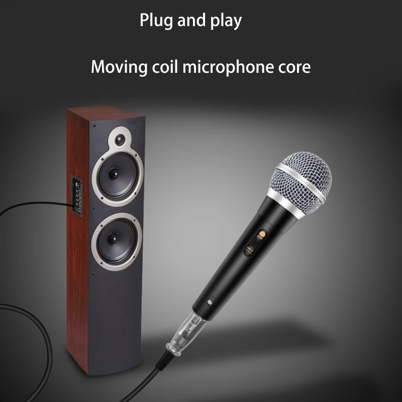 

Handheld Microphone Suited for Speakers, Karaoke Singing Machines Cardioid Mic Dynamic Vocal Mic for Outdoor Activity