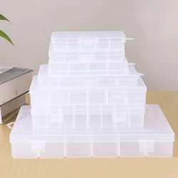 10/15/24 Grids Transparent Plastic Fixed Jewelry Boxes Storage Classification Parts Organize Case