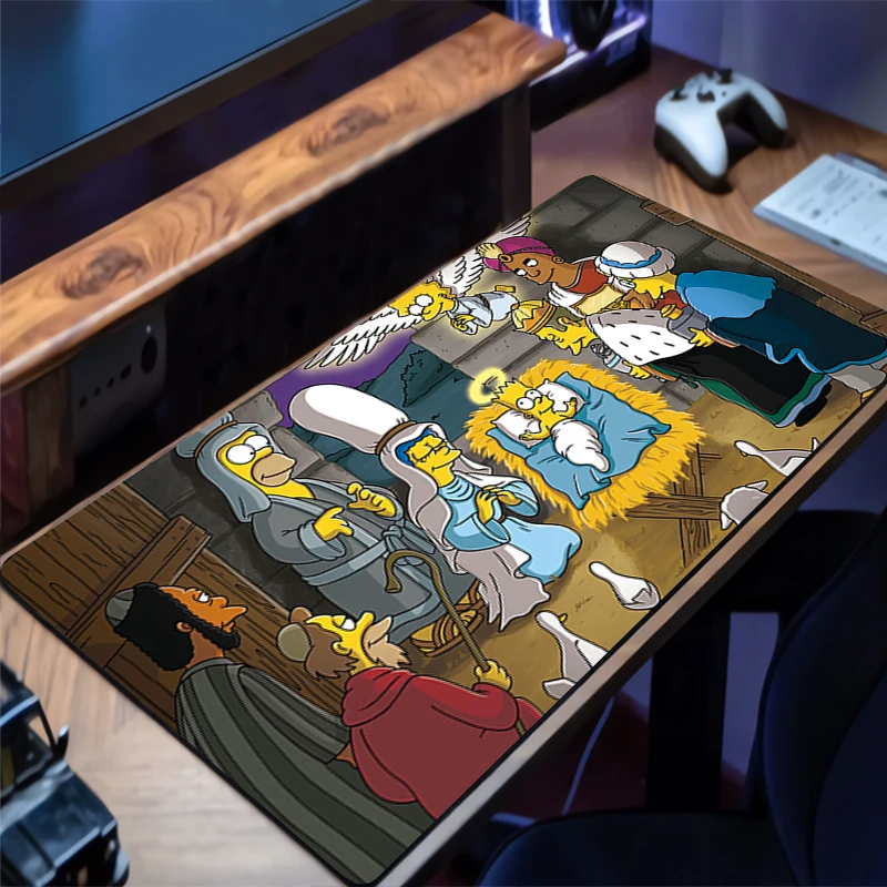لوحة الماوس تصميم غير قابل للانزلاق S-simpson حصيرة مكتبية ملحقات الألعاب المحمولة حواف مخيطة للمنزل ولعبة للوحة ماوس الألعاب #5