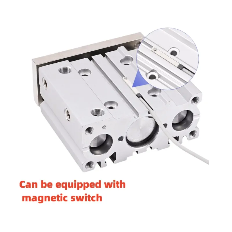 MGPM12-50Z MGPM16-75Z MGPM16-100Z Compact guide cylinder Thin Three axis air pneumatic cylinder with guide rod MGPM12-20Z 16-30Z