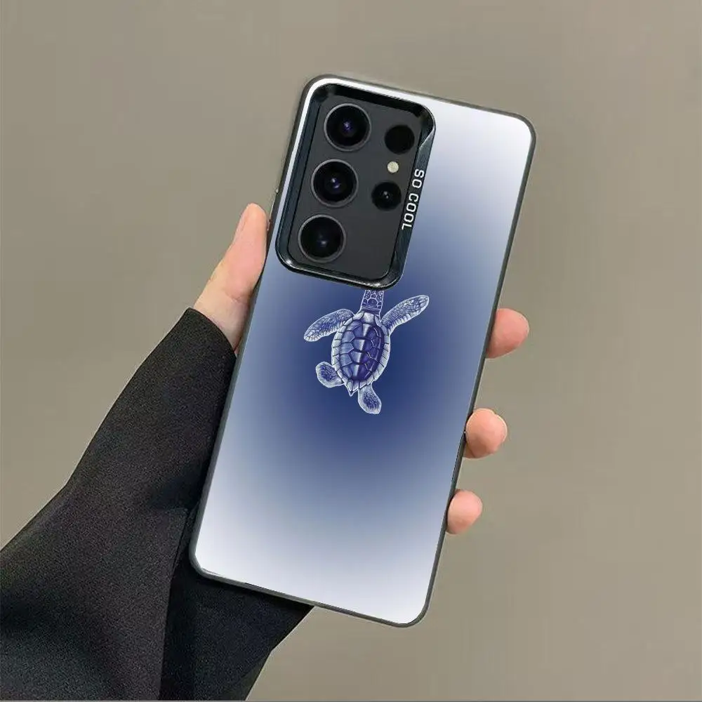 

Smudged small turtle phone case is suitable for Samsung S25 24 23 22 21 20 Plus/Ultra/FE anti-fall and shockproof rear cover