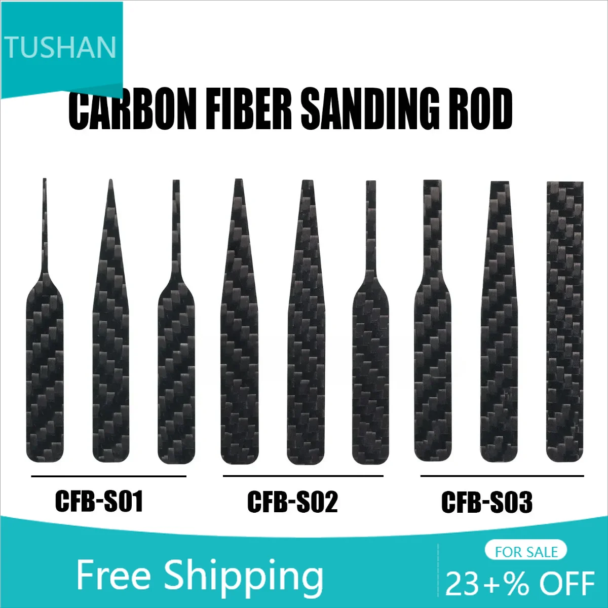 불규칙한 탄소 섬유 샌딩 막대, 검정색 무광택 도구, DSPIAE CFB-S01 CFB-S02 CFB-S03 군용 모델 만들기 도구 DIY