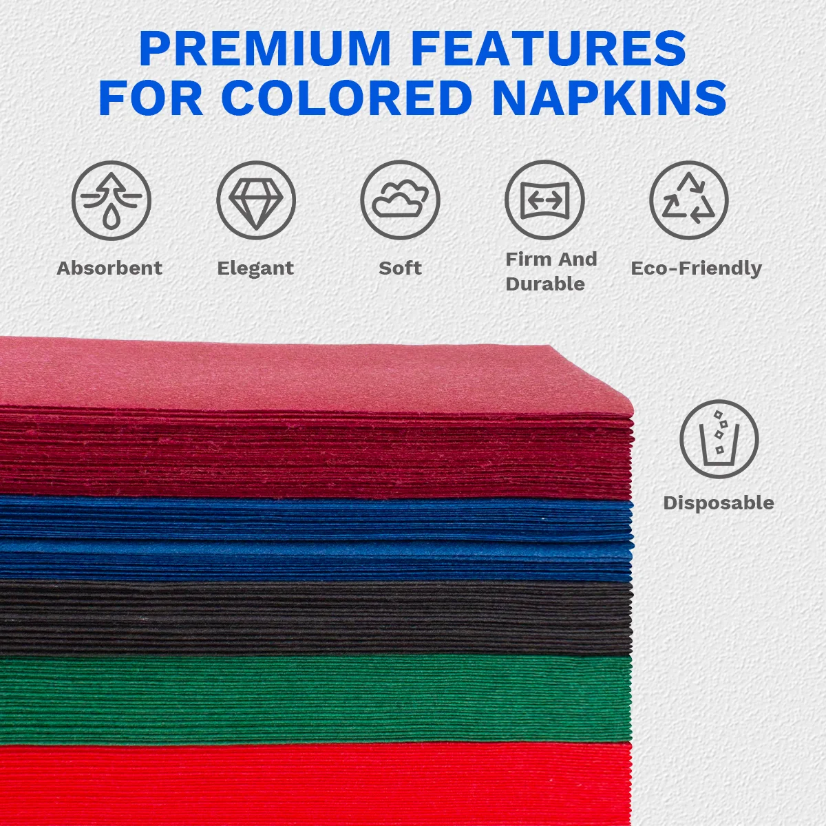 JINYUDOME 50Pcs Disposable Linen-Feel Dinner Napkins,30*43cm Colored Napkin Towel,Prefold Paper Napkins Pad For Party Wedding