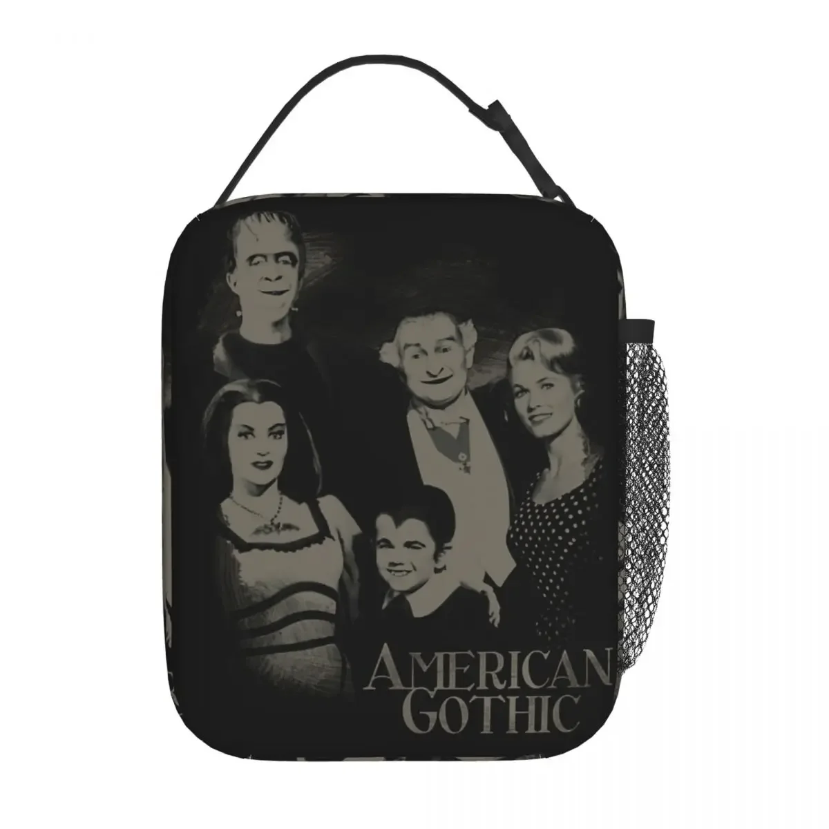 The Munsters American Gothic Insulated Lunch Bag Cooler Lunch Container Portable Tote Lunch Box Girl Boy Office Outdoor