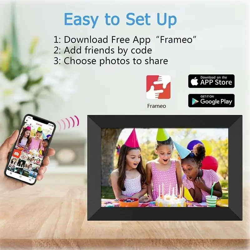 2025 Frameo 10.1" WiFi Digital Photo Frame with 32GB/64GB Storage 2