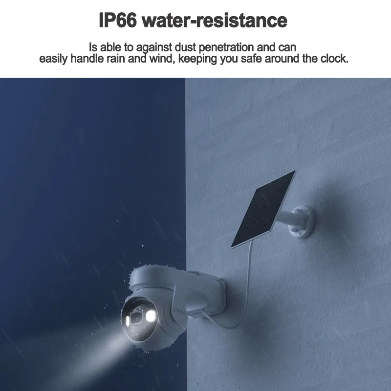 IMOU 3MP Cell PT Lite 100% Wire-Free with Solar Panel WiFi Camera 5000mAh Battery IP66 Auto Tracking Home Security Camera