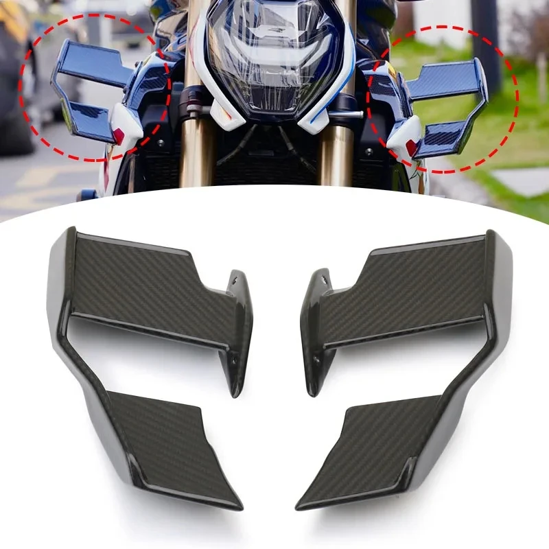 For BMW Thunder Edition S1000R M1000R Modified Carbon Fiber Stator Side Spoiler Athletic Wind Blade Deflector Athletic Wind Wing