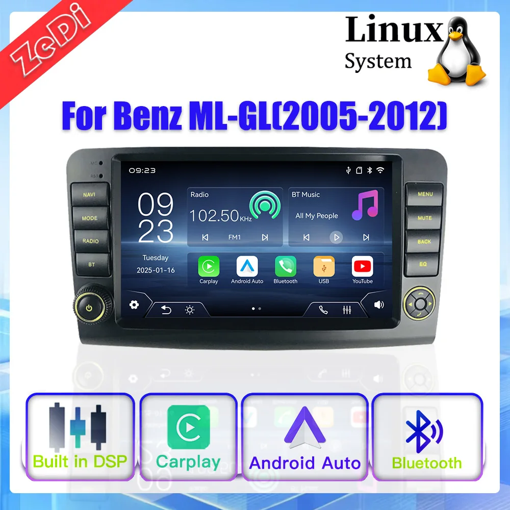 

For Benz ML-GL[2005-2012]New Linux System Wireless CarPlay Auto Bluetooth Video Multimedia Players Cameras